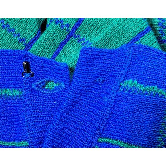 80s Laura Petites Alyzia Plaid Knit Cardigan Sweater Women's Size 8P Preppy Libr - Picture 10 of 10